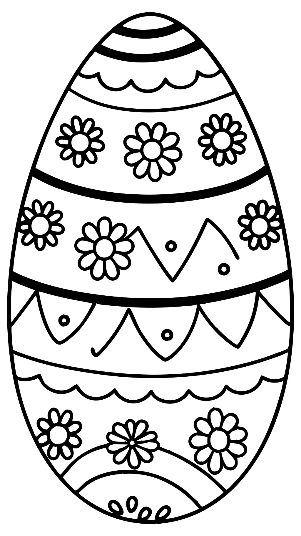 coloriages d’œufs de Pâques vierges